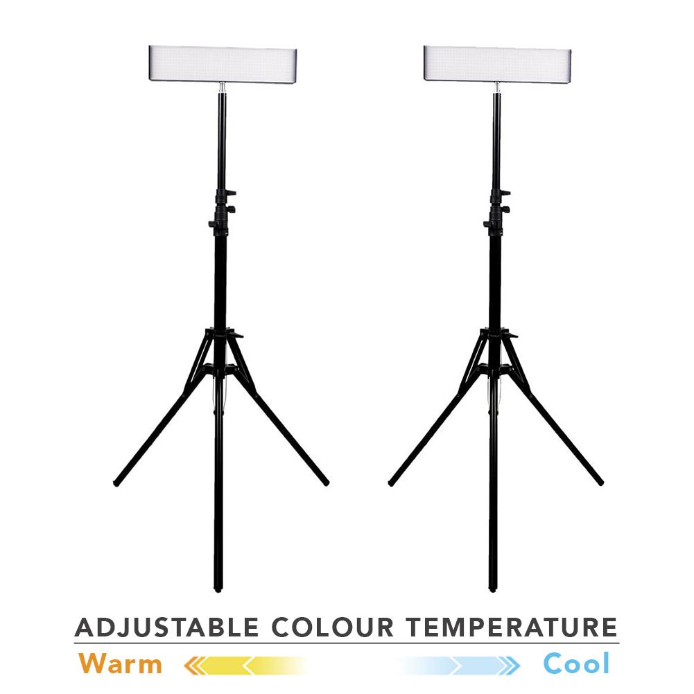13" LED Photography Video Studio Lighting Kit - 2x 'DUO' Crystal Luxe