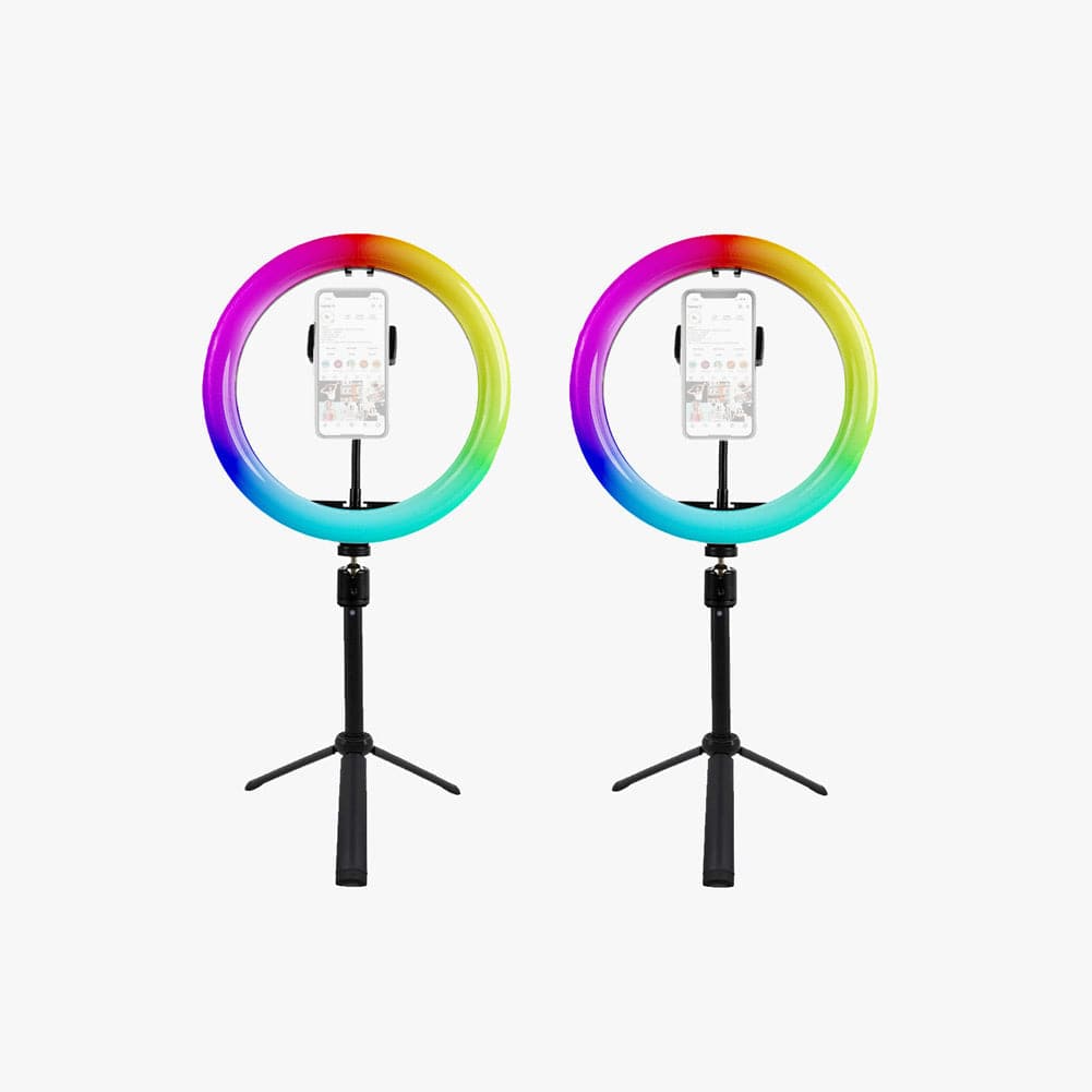 'Double Rainbow' Youtube Gaming Content Creator Dual RGB Unicorn Ring Light Kit