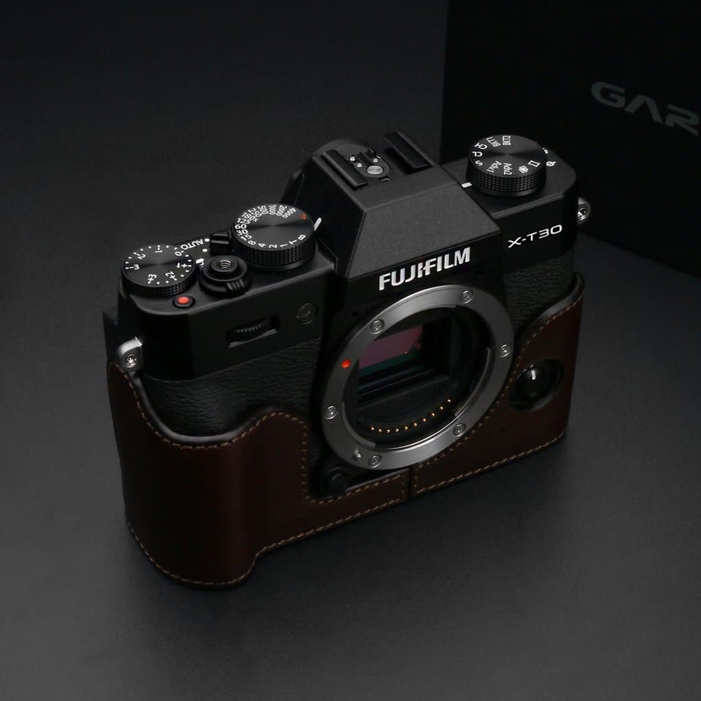Gariz Brown Leather Camera Half Case XS-CHXT30BR for Fuji Fujifilm X-T10 X-T20 X-T30