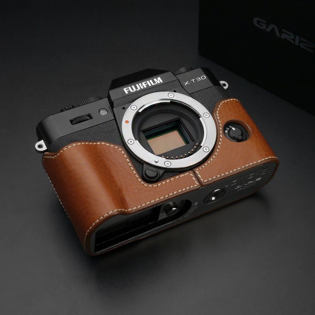 GARIZ X30用ケース Gariz Camel Leather Camera Half Case XS-CHXT30CM for Fuji