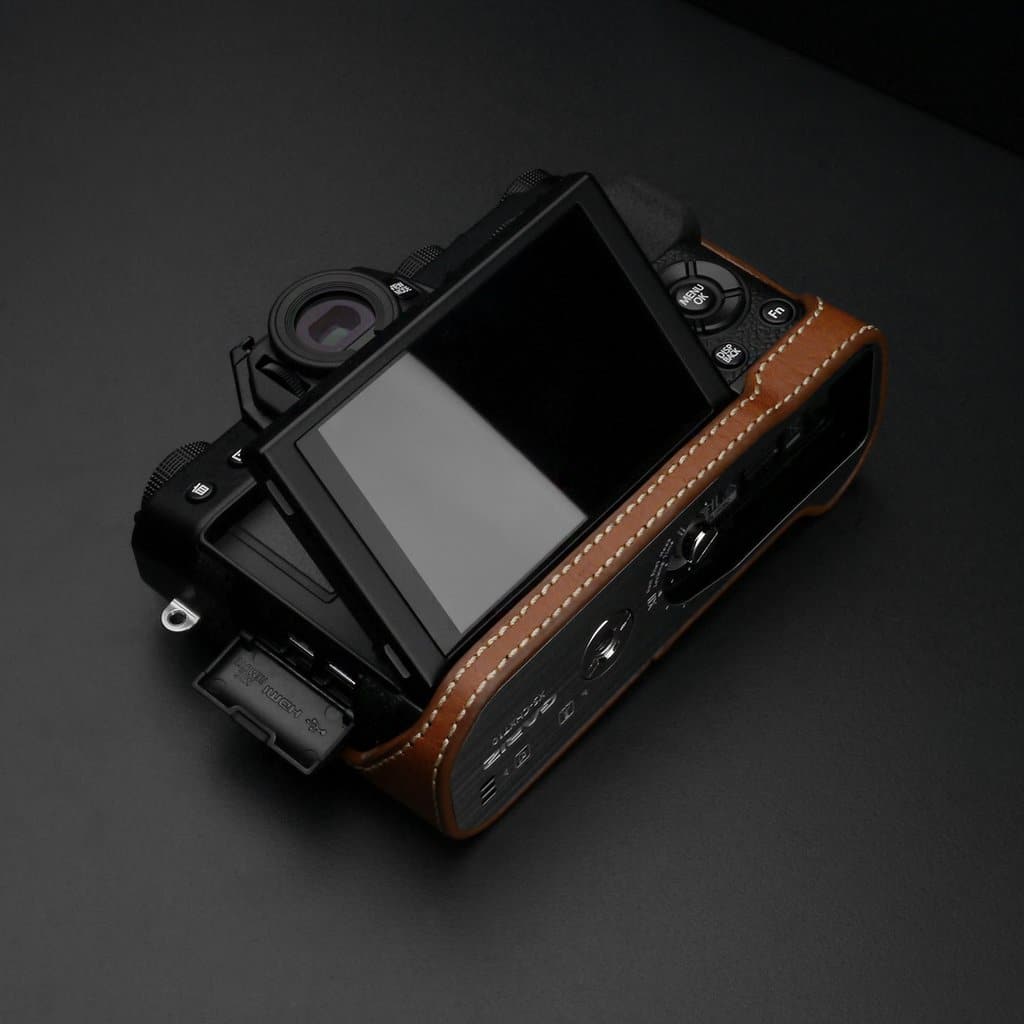 Gariz Camel Leather Camera Half Case XS-CHXT30CM for Fuji Fujifilm X-T10 X-T20 X-T30