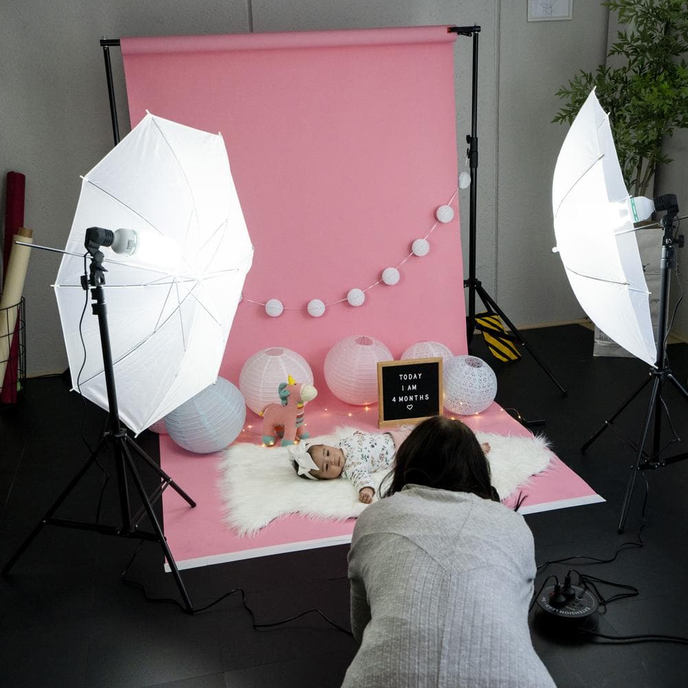Baby Pink Paper Roll Photography Studio Backdrop Half Length (1.36 x 10M)