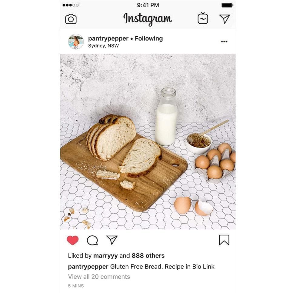 Flat Lay Instagram Backdrop - 'Bondi' White Hexagon Tiles (56cm x 87cm)