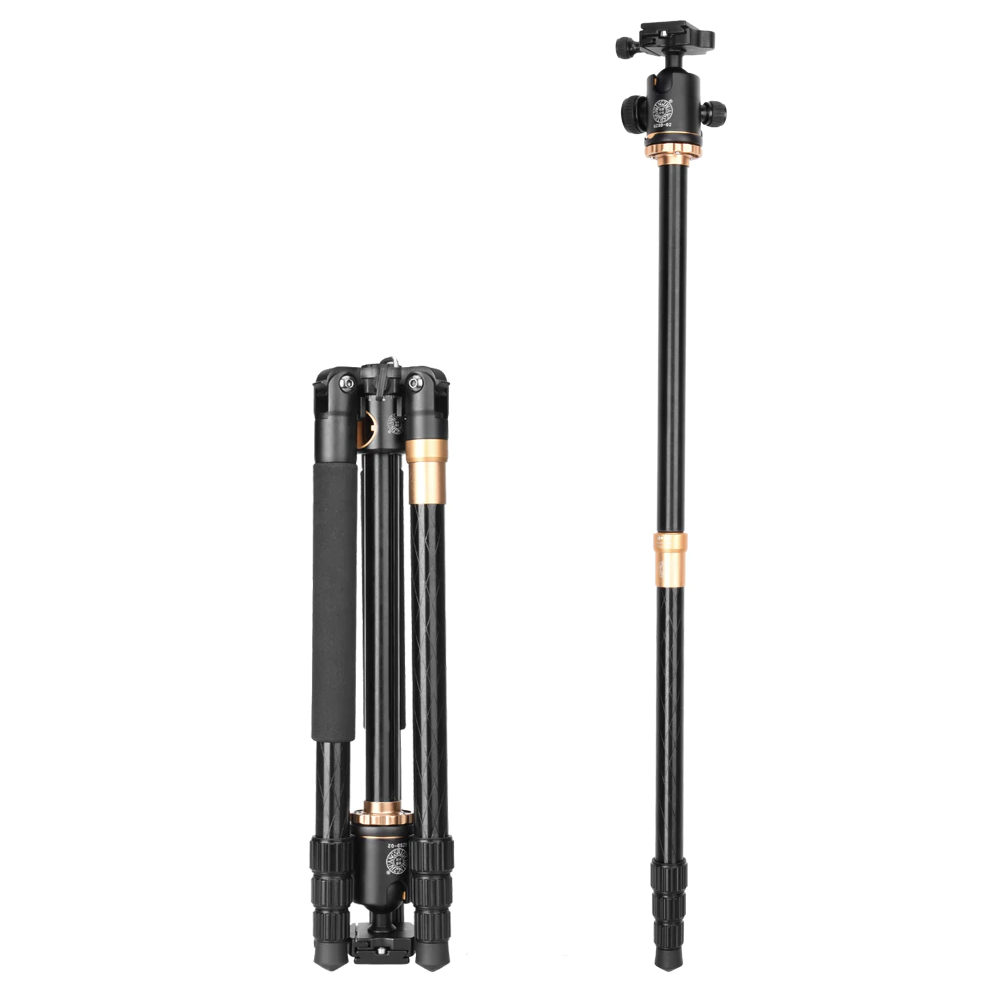 Beike Q999H Aluminium Convertible Tripod with Flat Lay Extension Arm