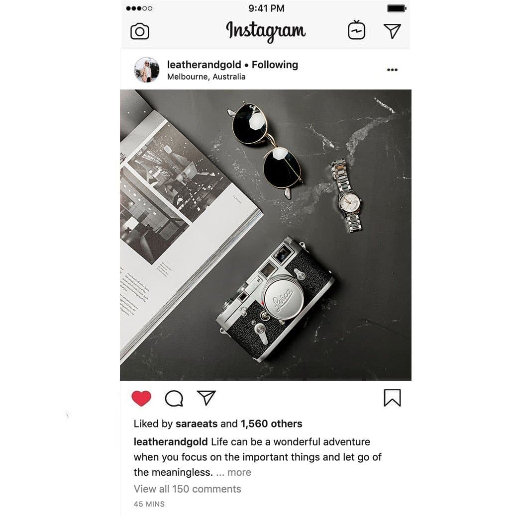 Flat Lay Instagram Backdrop - 'Paddington' Black Marble (56cm x 87cm)