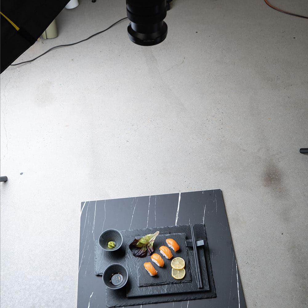 ProBoards Flat Lay Photography Rigid Black & White Marble + Subway Tiles Backdrop - Rushcutters Bay (60cm x 60cm)