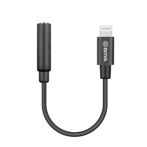 Boya BY-K3 3.5mm Male TRRS to Male Apple Lightning Adapter Cable