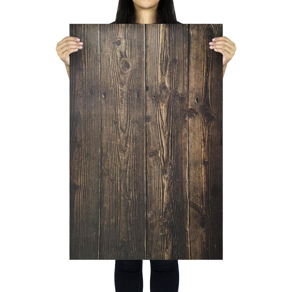 Flat Lay Instagram Backdrop - 'Chippendale' Brown Wooden (56cm x 87cm)