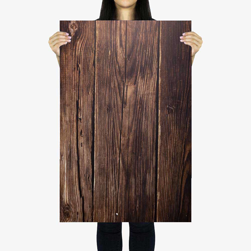 Flat Lay Instagram Backdrop - 'Erskineville' Brown Wooden (56cm x 87cm)