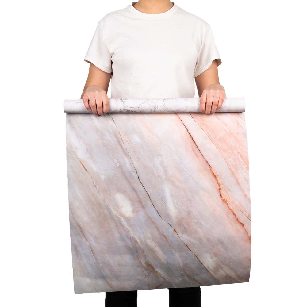 Flat Lay Instagram Backdrop - 'Leura' Pink Marble (56cm x 87cm)