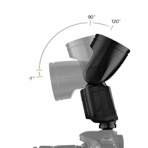 Godox V1-C Round Head Flash for Canon + AK-R1 Accessory Head Kit