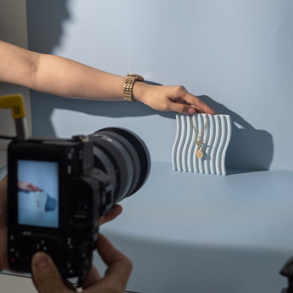 Grooved Arch Wave Photography Styling Handmade Plaster Props - 4 Pack