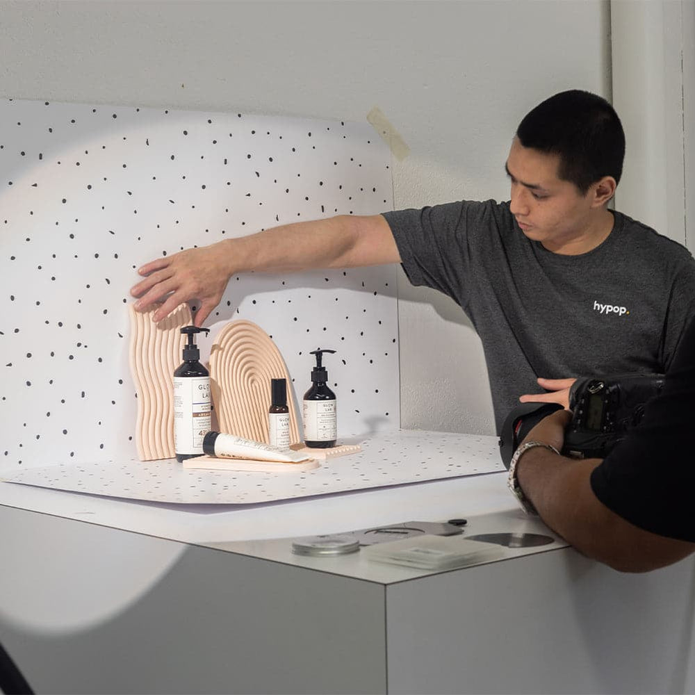 Grooved Arch Wave Photography Styling Handmade Plaster Props - 4 Pack