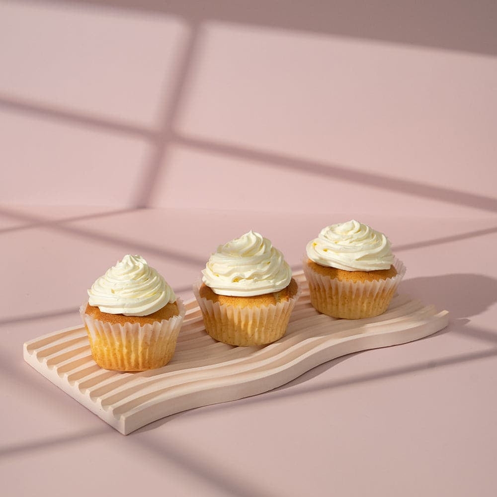 Grooved Arch Wave Photography Styling Handmade Plaster Props - 4 Pack