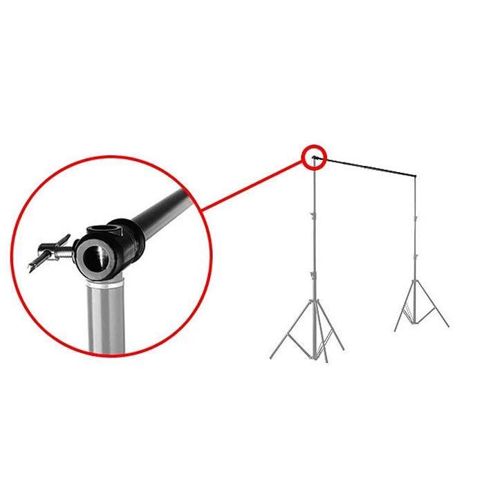 Backdrop Stand Telescopic Crossbar Rod (Extendable from 1.2m - 3m) - Silver