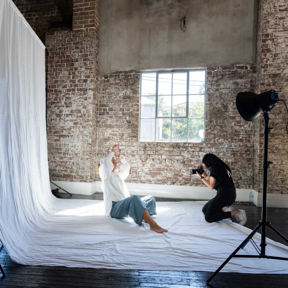 White 3m x 6m Cotton Muslin Studio Backdrop
