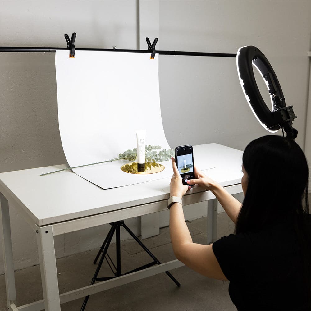 T Backdrop Stand (2M x 2M) for Flat Lay and Small Backdrops - 3kg Load (DEMO STOCK)