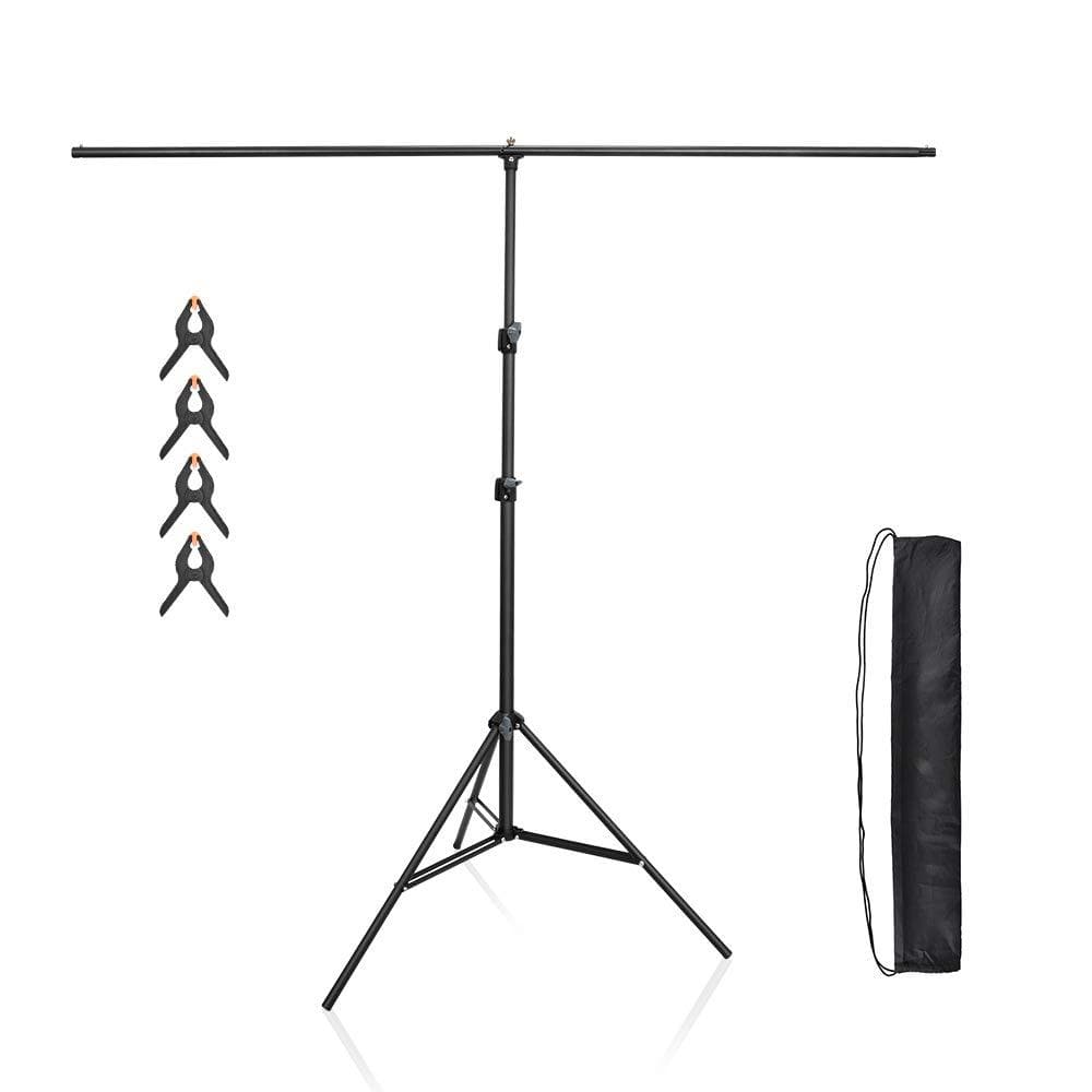 T Backdrop Stand (2M x 2M) for Flat Lay and Small Backdrops - 3kg Load (DEMO STOCK)