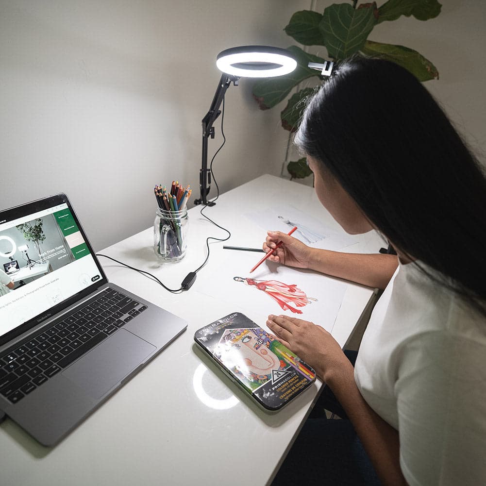LED 6" Ring Light with Smartphone Holder Tabletop Lighting Kit - 'Inner Artist Plus II' (DEMO STOCK)