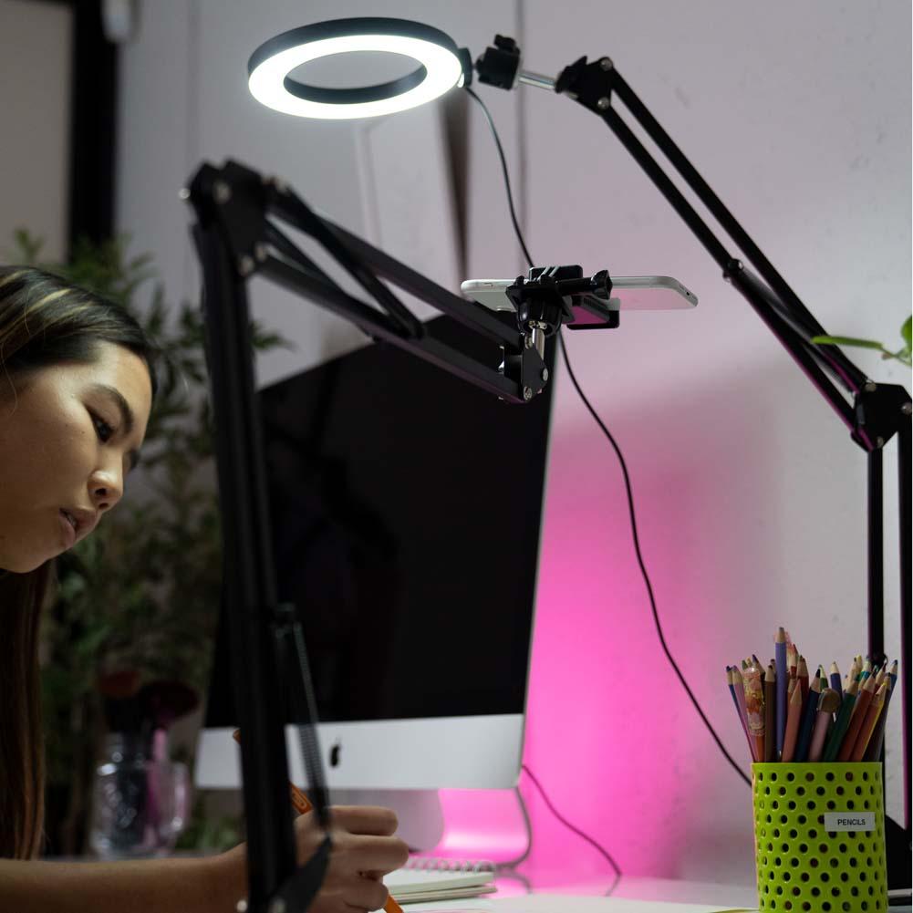 6" Ring Light with Smartphone Holder Tabletop Lighting Kit - 'Inner Artist Plus II'