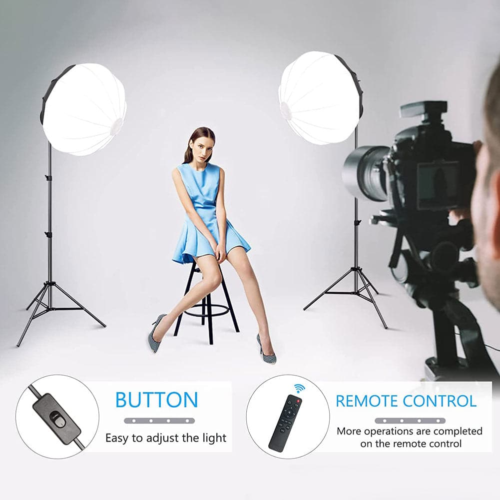 Lantern Softbox 'Kreator Kit' Double Dimmable LED Bi-Colour Lighting Kit