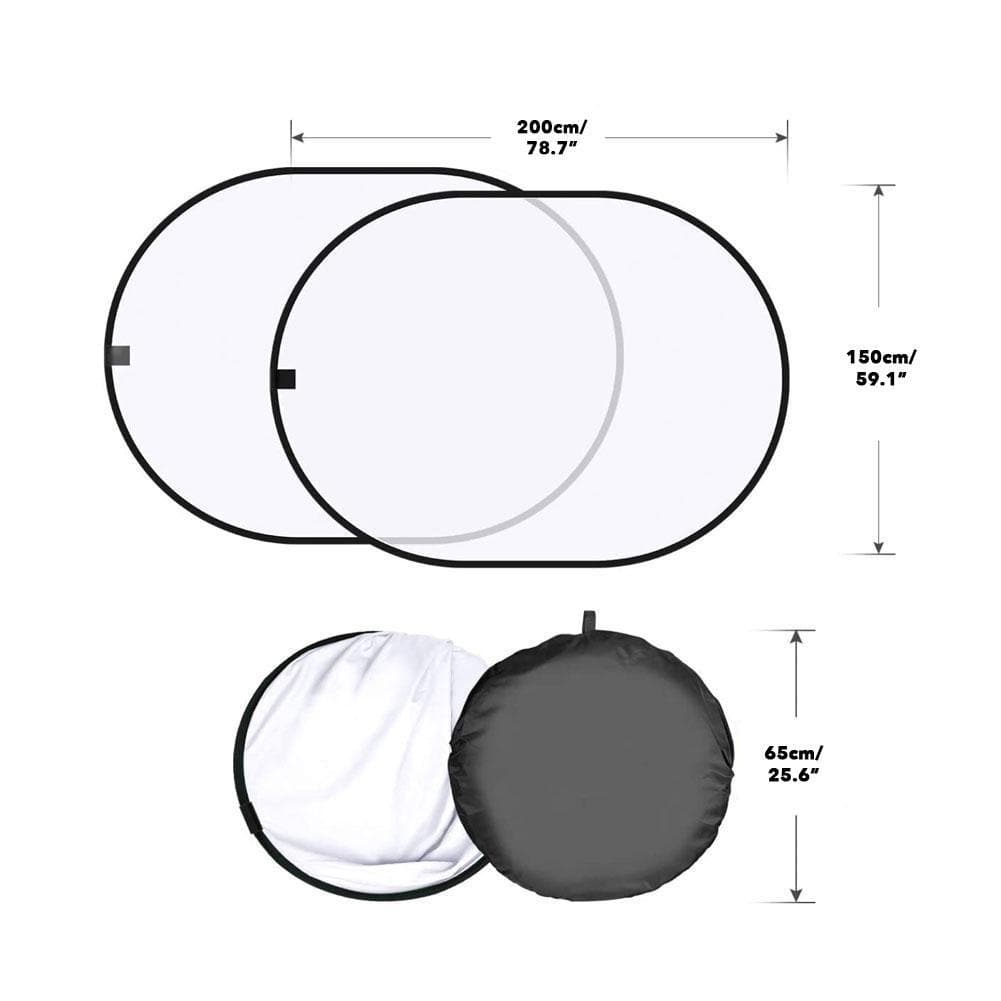 Large Collapsible Soft Diffuser Disc for Photography and Video (150cm x 200cm)