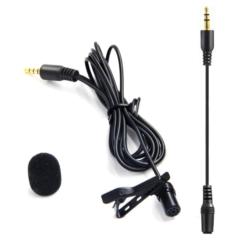 Smartphone and Tablet TRRS Lavalier Omni-directional Lapel Microphone with TRS Adapter (3M Cable)