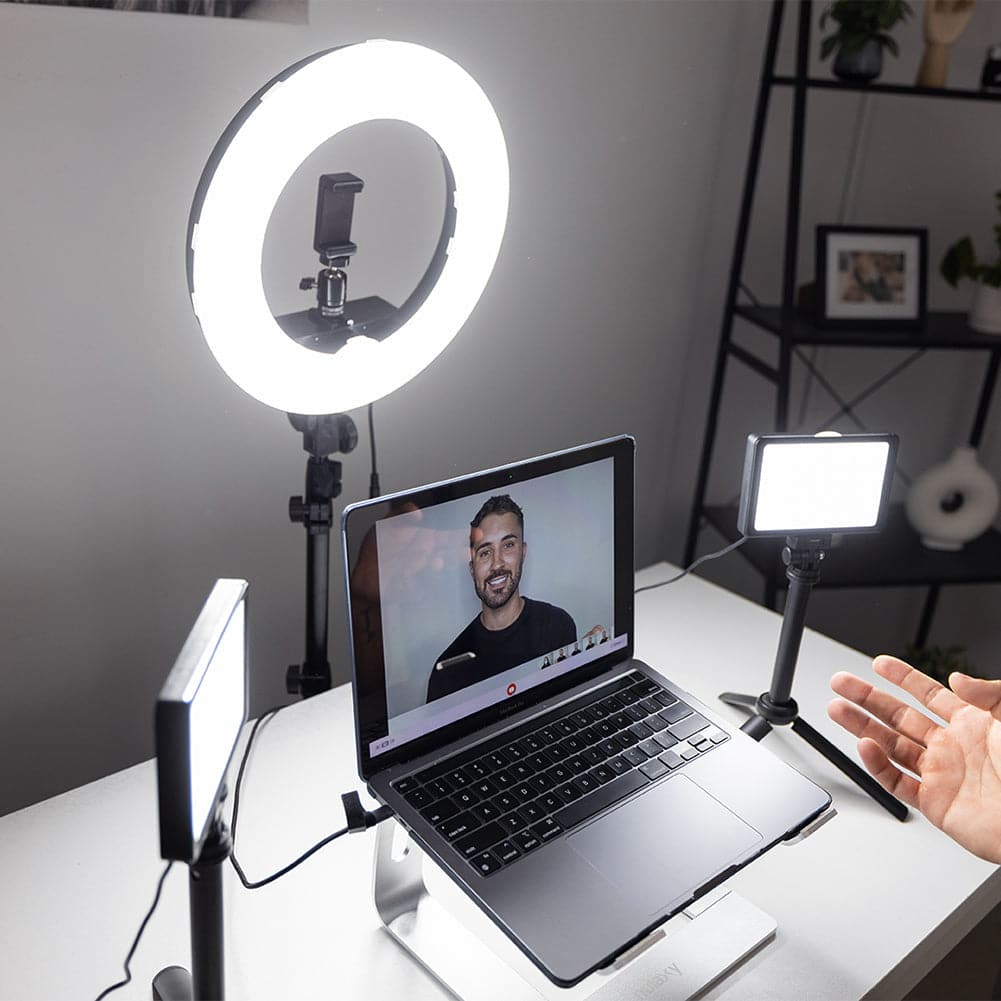 Youtube Vlogger Ring Light Mini Pearl III & 5.5" LED Crystal Air Duo Lighting Kit