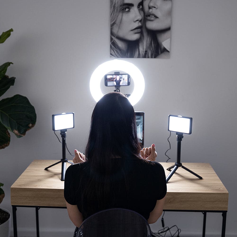 Youtube Vlogger Ring Light Mini Pearl III & 5.5" LED Crystal Air Duo Lighting Kit