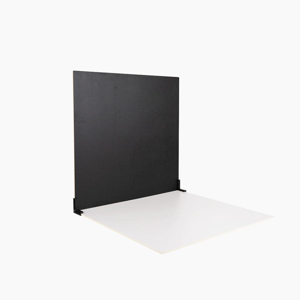 ProBoards Flat Lay Photography Rigid Black & Off White Backdrop - Minimalistic (60cm x 60cm)