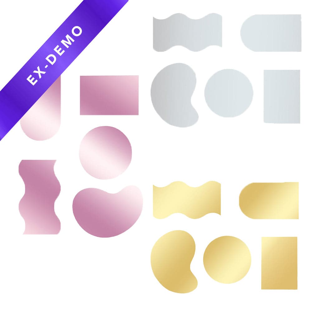 Geometric Acrylic Mirror Styling Props For Photography - Metallic Gold 5 Pack (DEMO STOCK)