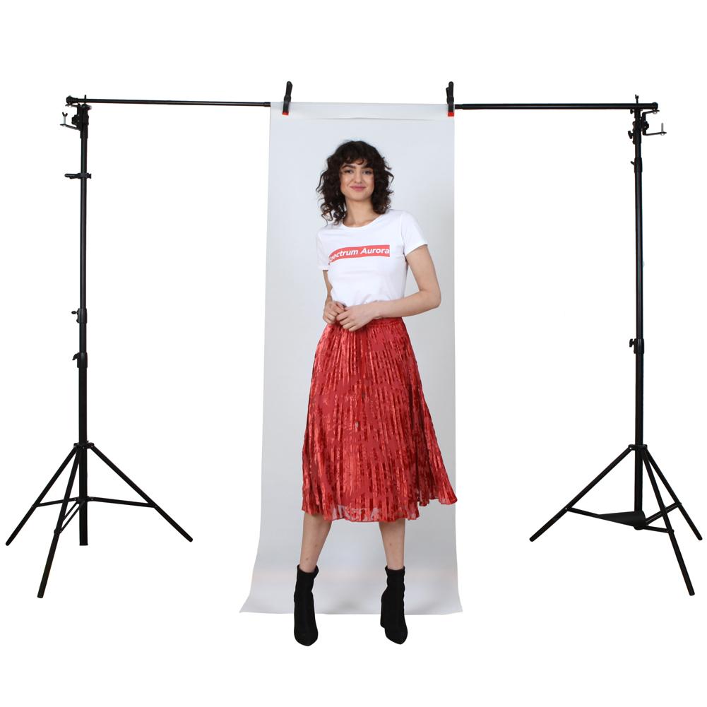 White 'Fotodrop' Synthetic Non-Woven Portrait Background 0.91m x 2.75m (Pegs and Backdrop Stand not included)