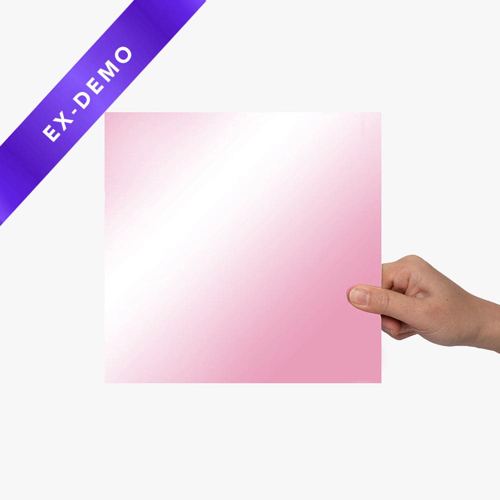 Pink Photography Styling Prop Square Acrylic Mirror 22cm x 22cm for Flat Lays (DEMO STOCK)