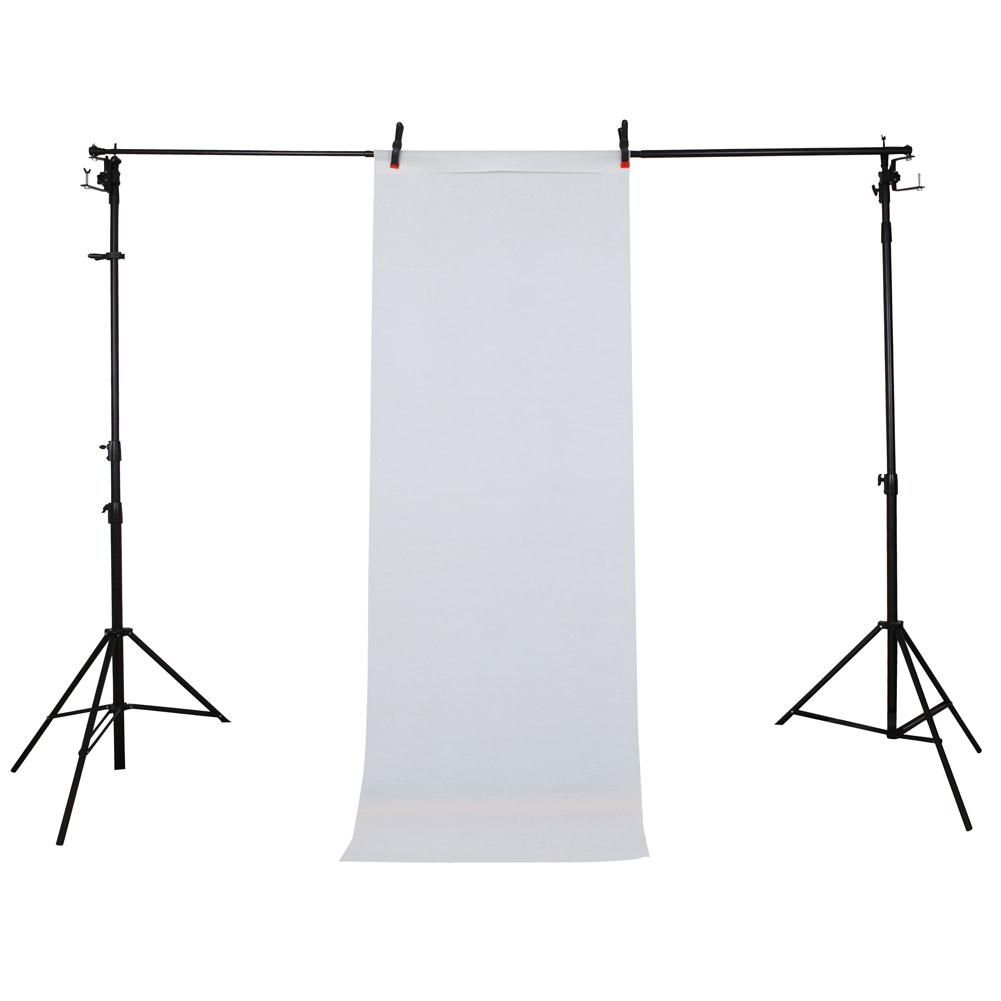 White 'Fotodrop' Synthetic Non-Woven Portrait Background 0.91m x 2.75m (Pegs and Backdrop Stand not included)