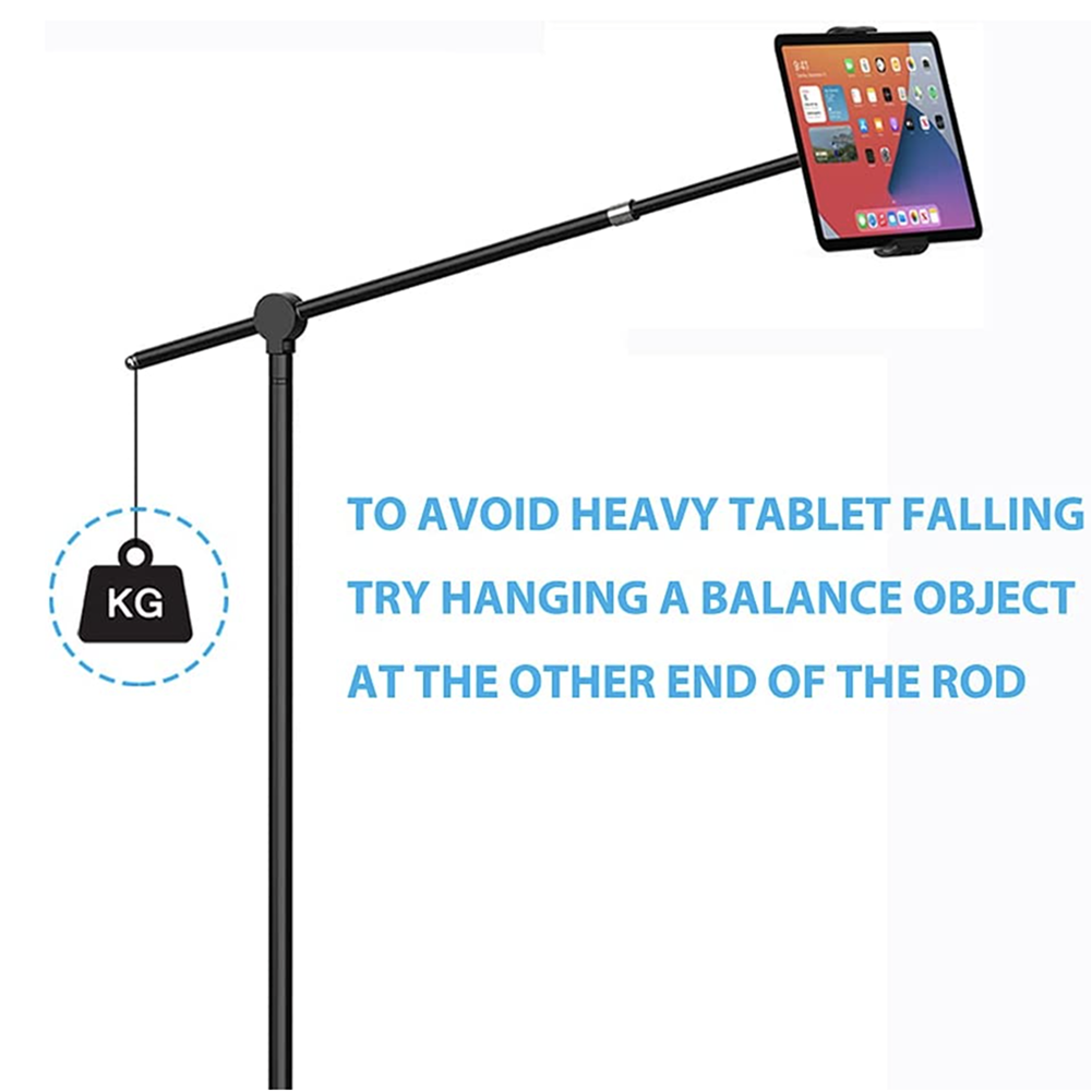 Spectrum Black 'Presentation Buddy' iPad Tablet iPhone Smart Phone Holder Mount Heavy Duty Floor Stand