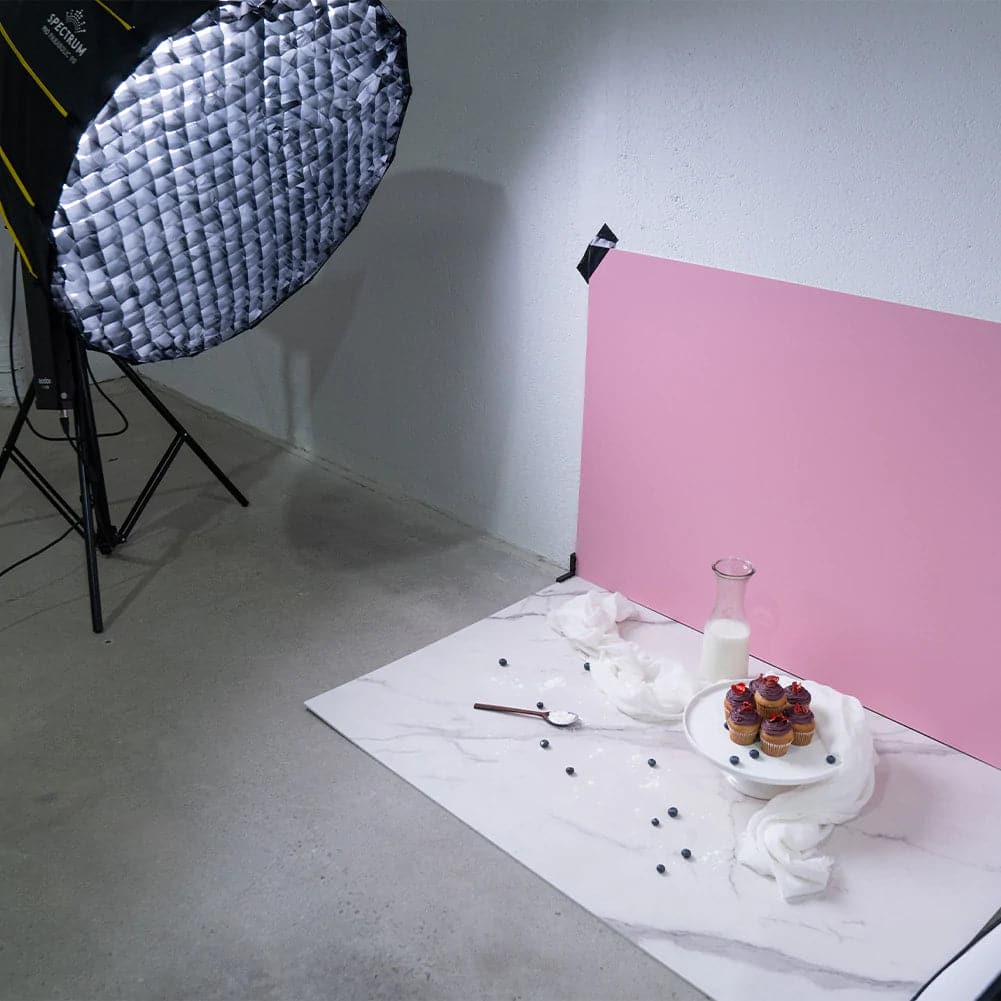 ProBoards Flat Lay Photography Rigid Pink /Off White + Marble Backdrop - Northbridge (80cm x 120cm)