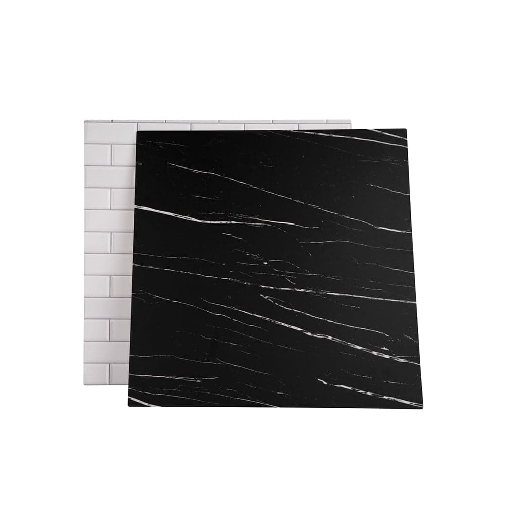 ProBoards Flat Lay Photography Rigid Black & White Marble + Subway Tiles Backdrop - Rushcutters Bay (60cm x 60cm)