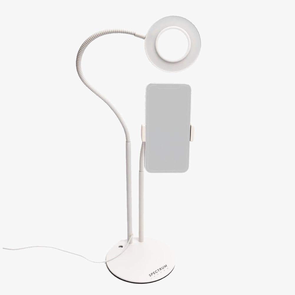 Dual Phone Mount Live Streaming 6" Ring Light Kit (White) - 'Jasper' (DEMO STOCK)