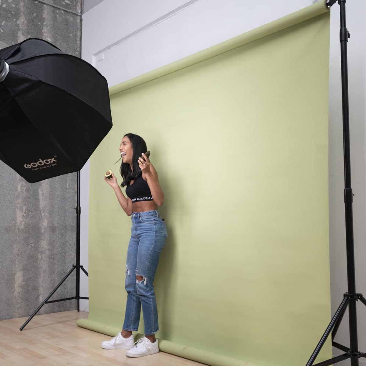 Paper Roll Photography Studio Backdrop Full Length (2.7 x 10M) - Smashed Avocado Green