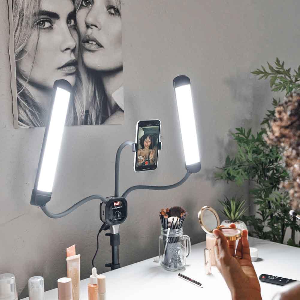 Multimedia Pro Beauty Portable Double LED Lighting Kit - Allurelite