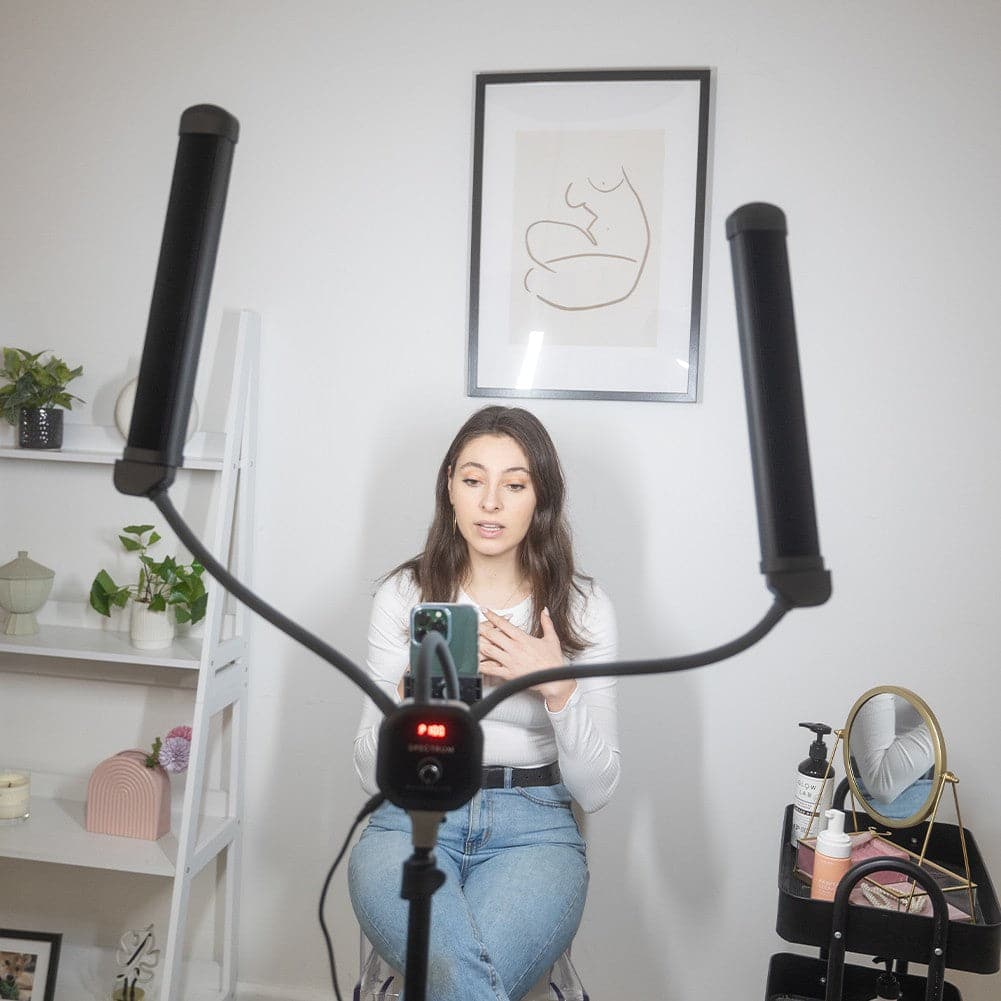 Multimedia Pro Beauty Portable Double LED Lighting Kit - Allurelite