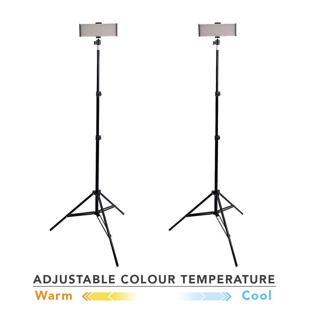 9" LED Photography Video Studio Lighting Kit - 2x 'DUO' Crystal Luxe