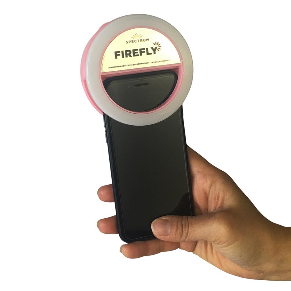 Pink Spectrum Aurora Selfie Phone Ring Light Gold-Luxe Firefly - Marie