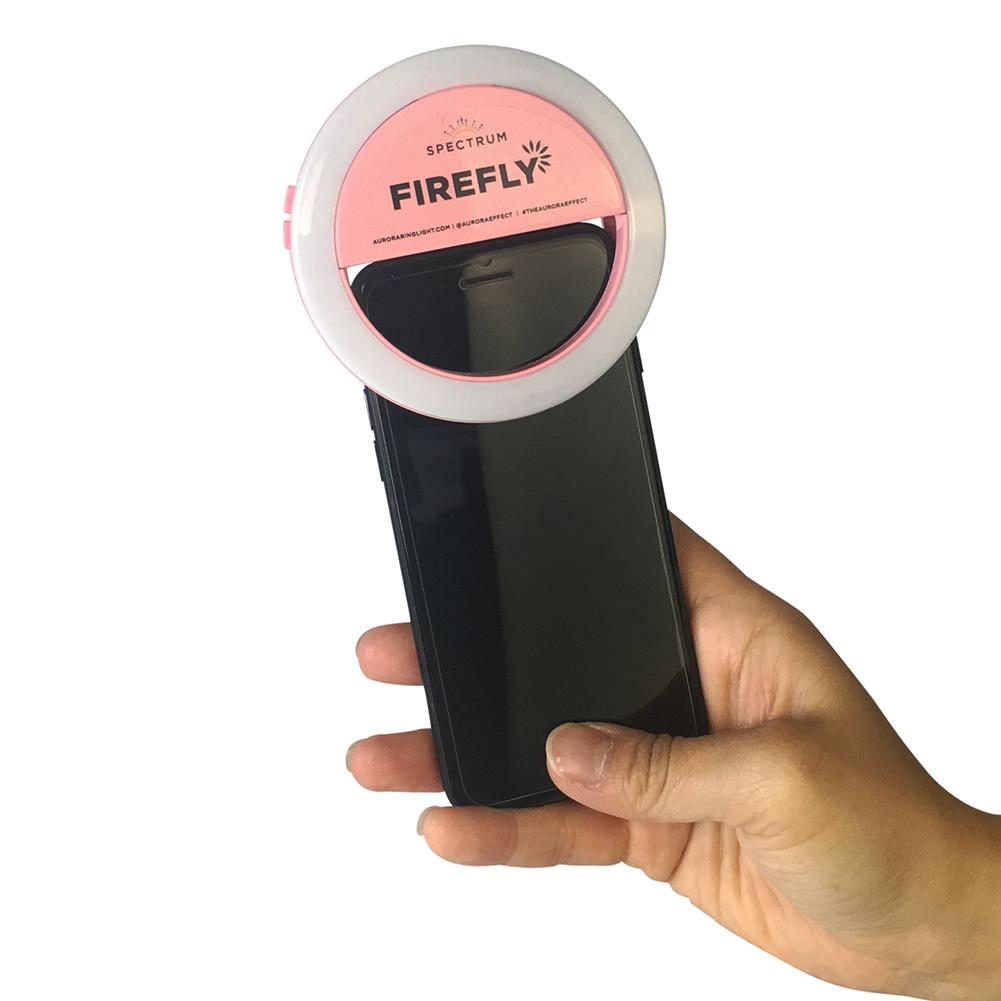 Pink Spectrum Aurora Selfie Phone Ring Light Diamond-Luxe Firefly - SERA