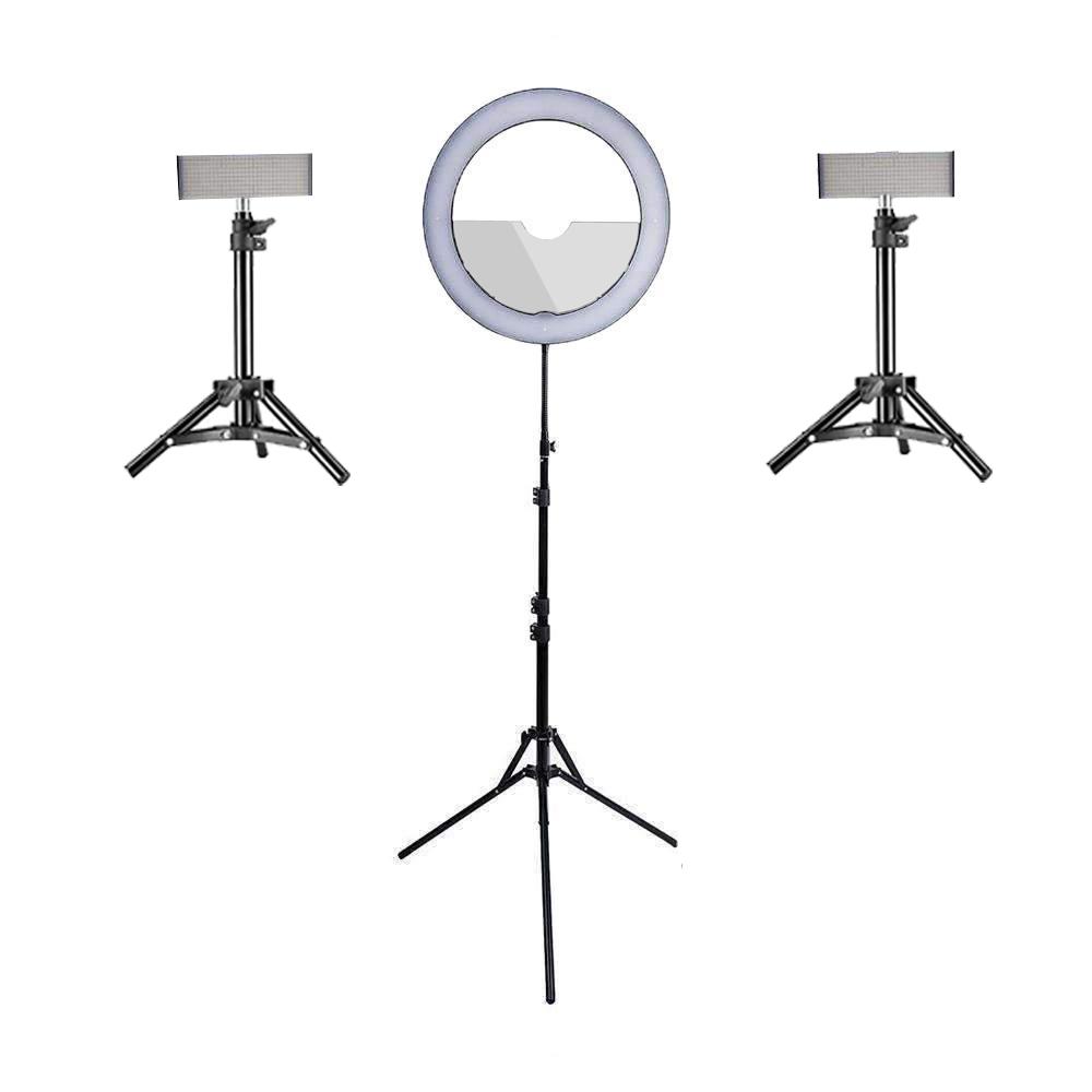 Youtube & Beauty 19" Ring Light & LED Panel Kit -  Gold Luxe II