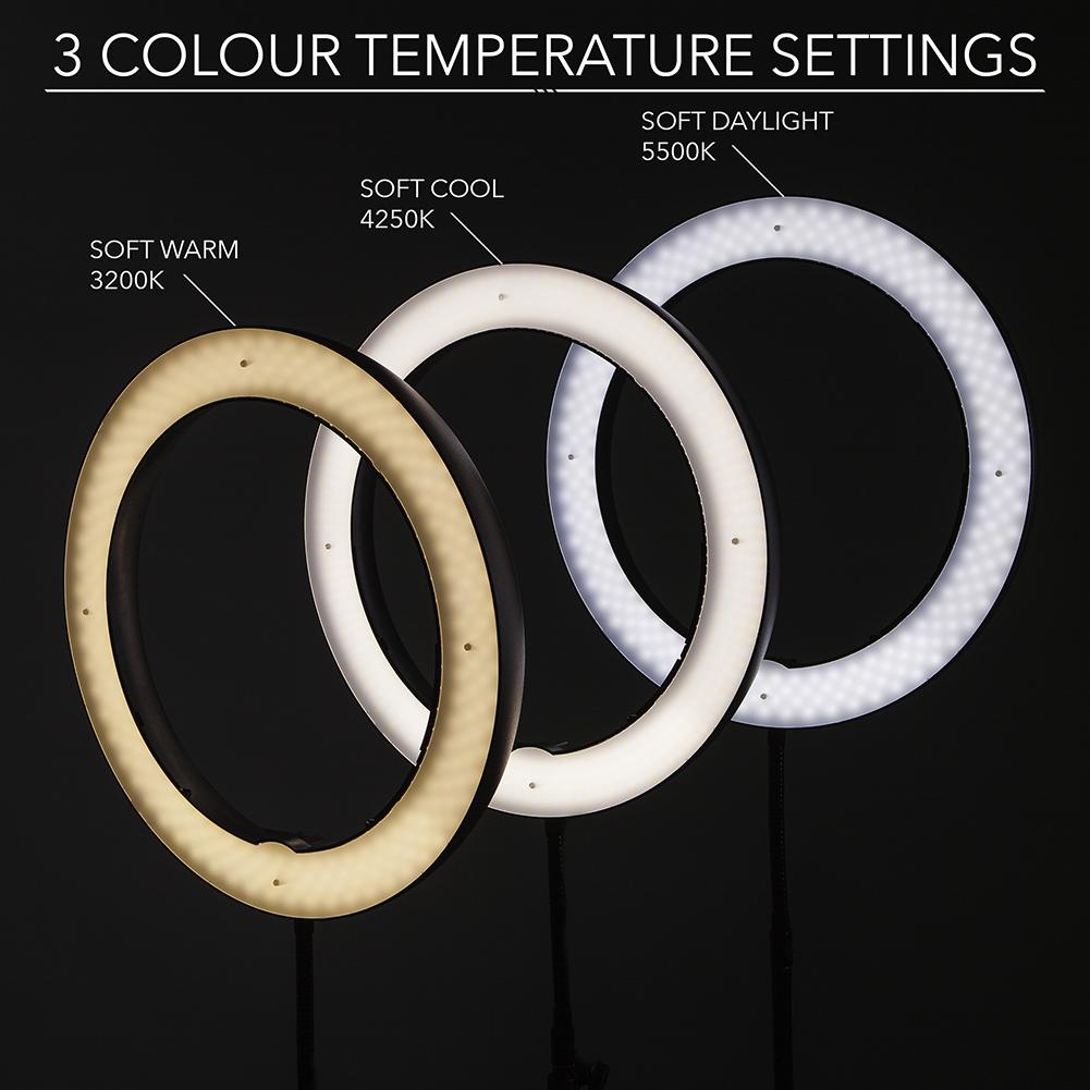 Spectrum Aurora Gold Luxe Pro V2 Ring Light 3 Point Crystal Led Kit