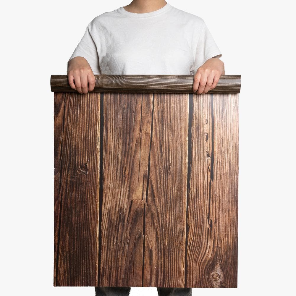 Flat Lay Instagram Backdrop - 'Erskineville' Brown Wooden (56cm x 87cm)