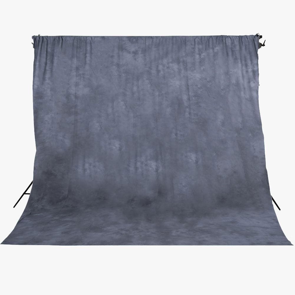Kaleidoscope Series Grey Mottled Tie-Dye Cotton Muslin Backdrop 3m x 6m- Smoke & Mirrors