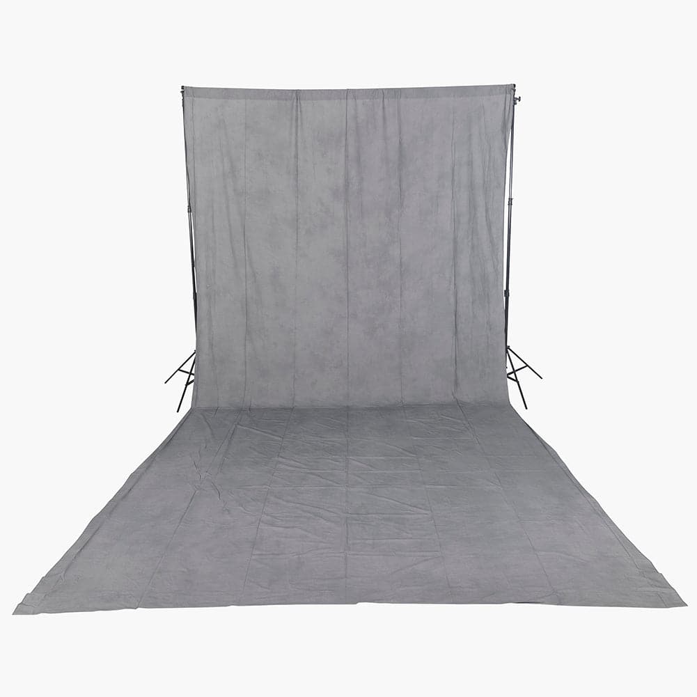 Kaleidoscope Series Grey Mottled Cotton Muslin Backdrop 3m x 6m - Set In Stone