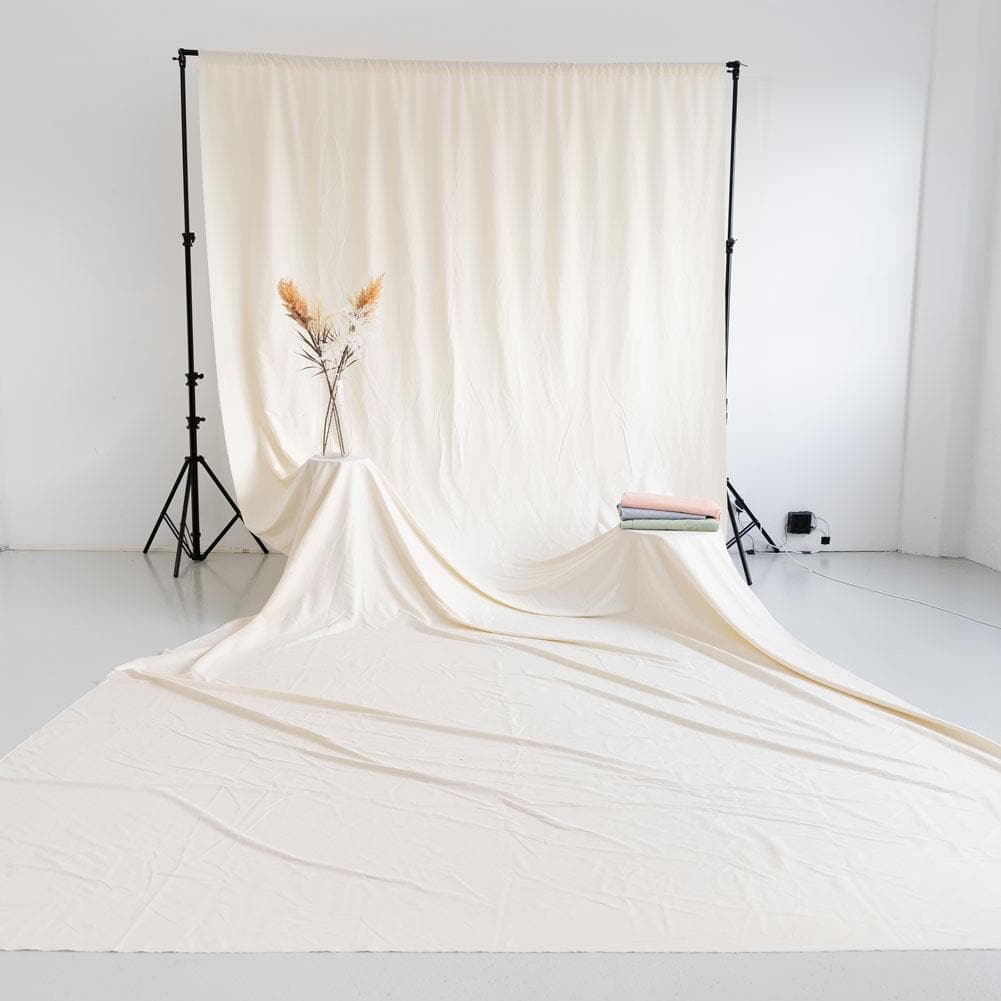 Pastel Palette Beige Cotton Muslin Backdrop 3M x 6M - Buttercream